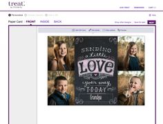 a screen shot of a website page with the words sending a little love on it