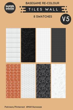 different types of tiles are shown in this poster