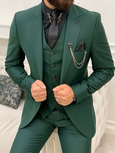 Suits Green, Blue Suit Men, Slim Fit Blazer, Groom Tuxedo, Pants Gift, Suits Wedding, Dress Suits For Men