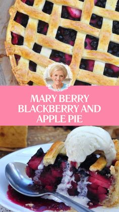 Mary Berry Blackberry And Apple Pie Blackberry Apple Pie Recipe, Apple And Blackberry Pie, Blackberry Apple Pie, Apple Blackberry Pie, Berry Apple Pie, Desert Pies, Golden Box, Blackberry Crumble