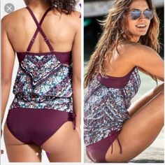 Athleta Wild Bloom Marrakesh Side-Scrunch Tankini Top Size - Various Color - Wild Bloom, As Shown Condition - Brand New With Tag Nwt Go From Beach To Boardwalk In An Instant With This Strappy Top's Removable, Quick-Drying Cups. The Casual, Shirred Design Delivers A Comfy Custom Fit. Removable Quickdri Cups Dry Fast And Maintain Shape Fits B To D Cup Sizes Underwire Adjustable Straps Removable Cups Adjustable Shirred Side 80% Nylon / 20% Spandex Kimono Swim Cover Up, Black Tankini Top, Striped Tankini, High Waisted Swim Bottoms, Floral Tankini, Halter Top Tankini, Black Tankini, Halter Tankini, Tankini Swimsuit Top