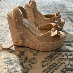 Never Been Worn Kendall + Kylie Nude Suede Wedges. 4 Inches High With About 1.5 Inch Platform. Size 6. Casual Beige Fabric Heels, Beige Fabric Heels For Spring, Chic Beige Fabric Heels, Nude Wedges, Beige Synthetic Wedge Sandals With 4-inch Heel, Suede Wedges, Kendall Kylie, Kendall + Kylie, Womens Shoes Wedges