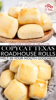 Indulge in the cloud-like softness of these Copycat Texas Roadhouse Rolls! Baked to golden perfection and brushed with melted butter, these rolls are a true showstopper at any table. Skip the restaurant and impress your family with these crave-able, melt-in-your-mouth delights. Perfect as a side dish for any meal, they’ll be gone in no time! Make this Copycat Texas Roadhouse Rolls recipe today! #HomemadeRolls #ComfortFood #Baking #SideDish #YummyRecipes | @LttlHouseBigAK Roadhouse Rolls Recipe, Texas Roadhouse Rolls Recipe, Copycat Texas Roadhouse Rolls, Copycat Texas Roadhouse, Roadhouse Rolls, Texas Roadhouse Rolls, Cinnamon Honey Butter, Homemade Rolls