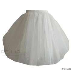 Peilia - Halloween Tulle Ball Gown Princess Wedding Dress Costume Skirt with Dance Performance Half Skirt Lolita White Stretch Dress With Full Skirt, White Costume Skirt With Attached Cancan, White Crinoline Dress For Costume Party, White Tulle Petticoat For Debutante Ball, White Skirt With Attached Cancan For Costume Party, Elegant White Skirt For Costume Party, White Skirt For Halloween Costume Party, Fitted White Petticoat For Costume Party, White Fitted Petticoat For Costume Party