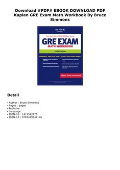 the exam manual for gre exam workbook