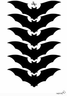 the silhouettes of bats are shown in black and white