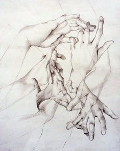 drawing of hands reaching for each other