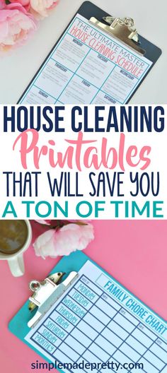 house cleaning printables that will save you a ton of time