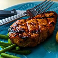 These grilled chops are tender, juicy, and delicious. Once grilled, they are topped with a delectable honey glaze.