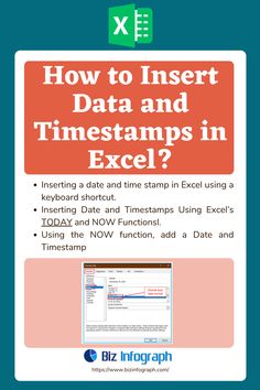 how to insert data and timestamps in excel? - infograph com au