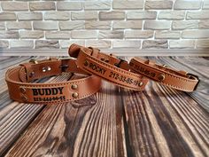 Leather dog collar, Engraved dog collar, Puppy collar, Dog lover gift, Custom dog collar, Personalized dog collar, Girl dog collar Laser Leather Engraving Ideas, Leather Lasercut Ideas, Laser Engraving Leather Ideas, Laser Leather Ideas, Leather Engraving Ideas, Glowforge Table, Laser Engraving Ideas Gifts, Diy Leather Dog Collar, Laser Engraving Ideas