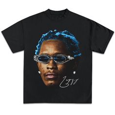 PRICES MAY VARY. 100% Cotton Made in the USA and Imported Polyester lining Pull On closure Machine Wash Young Thugger Face Red Hair Vintage Rapper Graphic Tee Merch for Men Women - Red Hair Rapper Shirts, Concert Merch, Y2k Men, Young Thug, Streetwear Tops, Rap Tee, Purple T Shirts, Tupac, Graphic Shirts