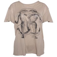 This logo t-shirt by Roberto Cavalli is great for casual days. Crafted from pure cotton, this comfortable & luxurious creation carries a brown hue. It has the brand's logo print in the front, a round neck, short sleeves and a relaxed silhouette. Beige Graphic Tee With Logo Print, Brown Crew Neck T-shirt With Logo Print, Brown Graphic Tee With Logo Print, Casual Monogram Print Crew Neck T-shirt, Cotton Monogram Print Graphic Tee, Brown Logo, Browning Logo, Vintage Tee, Roberto Cavalli