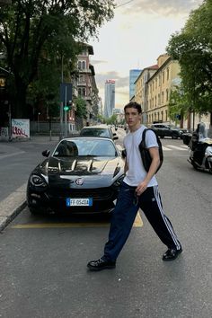 ig: @aurimasski Track Pants Mens Street Style, Adidas Track Pants Outfit Men, Adidas Track Pants Outfit, Adidas Pants Outfit, Black Hair Anime Guy, Men Aesthetic Outfits, What To Wear Tomorrow, Track Pants Outfit, Track Pants Mens