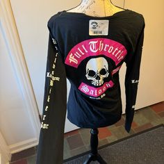 Worlds Largest Biker Bar Sweatshirt Sturgis, Sd New With Tags Size Medium Port & Company Biker Bar, Full Throttle, Worlds Largest, Long Sleeve Tee, Long Sleeve Tees, Black Pink, Tops & Tees, Womens Tops, Size Medium