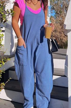 Summer outfit |  Euro trip 2024🌷   cute overall jumpsuit, free people dupe. summer outfit ideas, overall outfits. Free People Outfits Summer, Cute Overall Outfits, Overall Outfits, Romper Outfits, Summer Romper Outfit, Pants Romper, Romper Long Pants