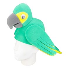 This Parrot Hat will definitely make you stand out at your next Party, Hora Loca, Wedding, Corporate Event, Birthday, Quinceanera, or Halloween Party! It can be used as a wedding hats, top hats, photo booth props, or a party favor. Fun Hats For Carnival Costume, Novelty Hats For Carnival Costume Party, Novelty Hats For Carnival Costume, Novelty Hats For Costume Party And Carnival, Novelty Costume Hats For Carnival, Fun Carnival Costume Hat, Fun Costume Hats And Headpieces For Party, Fun Party Costume Cap, Novelty Party Hat Supplies