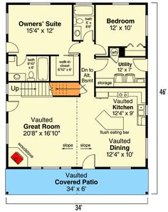 the floor plan for a small house with two bedroom and an attached bathroom, along with a