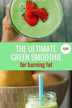 Best Energy Boosting Morning Green Smoothie For Weight Loss... Morning Green Smoothie, Organifi Green Juice, Green Smoothie Diet, Best Green Smoothie, Fresh Smoothies, Fresh Drinks, Body Cleanse, Detox Smoothie