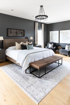 #Bedroom #BedroomDesign #CozyLiving #ModernDesign #ModernBedroom #NeutralBedroom #SpringDesign #SouthwesternDesign #ArizonaLiving #AzDesign #HomeProjects #HomeRenovation #DesertLiving #InteriorDesign #InteriorSpaces #BrightDesign #Summer #Spring #SpringRefresh #Textiles #Furniture #SpringDecor #SummerDecor #SimpleLiving #SimpleDesign #BedroomIdeas #HomeInspiration Bedroom Inspirations Master Cozy, Masculine Bedroom, Retro Revival, Transitional Bedroom, Bedroom Decor Cozy, Modern Bedroom Design