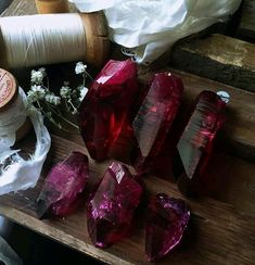 Ruby Aura Quartz, Aura Crystals, Crystal Magic, Mineral Stone, Rocks And Gems, Minerals And Gemstones, Aura Quartz