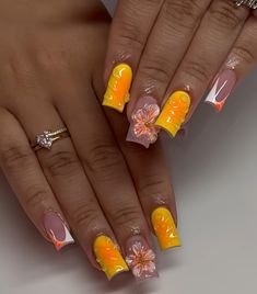 Bright Acrylic Nails, Diy Acrylic Nails, Acrylic Nails Coffin, Hot Nails, Nails Coffin, Nail Inspiration, Coffin Nails, Short Nails