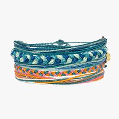 Save35% on braceletsby purchasing ourSunkisssed Seas Friendship 5 Pack ($46value), featuring 5 of our top selling original and braided bracelets!Wear them all together, mix and match your favorite combinations or share with a friend. Every bracelet is unique and hand-made therefore a slight variation in color combination may occur.  WaterproofGo surf, snowboard, or even take a shower with them on.Easily Adjustable One size fits all, easy to slip on and off. Dreaming Outloud, Multi Bracelet, String Friendship Bracelets, Bracelets For Girls, Advent Box, Preppy Jewelry, Bracelet Sets, Wave Necklace, Pura Vida Bracelets