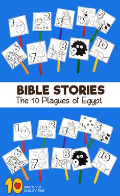 bible stories the 10 plagues of egypt for kids to color and practice number recognition