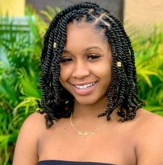 Short Braid Twists, Twist Braids Hairstyles Short Hair, Natural Hair Styles Twist And Braids, Short Hair Styles Twist, Twist Braids Short Hairstyles, Short Bob Twist Braids, Black Short Braids Hairstyles, Kiki Twist Braids Natural Hairstyles, Kiki Braids Hairstyles