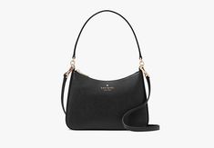 Designed with a detachable strap this versatile Madison style can be worn as a shoulder bag or crossbody. | Kate Spade Madison Shoulder Bag, Black Kate Spade Top Handle Shoulder Bag For Work, Kate Spade Crossbody Shoulder Bag With Detachable Strap, Kate Spade Crossbody Shoulder Bag With Gold-tone Hardware, Versatile Kate Spade Shoulder Bag, Modern Kate Spade Shoulder Bag With Detachable Handle, Versatile Kate Spade Tote Shoulder Bag, Versatile Kate Spade Shoulder Bag For Travel, Versatile Kate Spade Shoulder Bag With Removable Pouch, Versatile Kate Spade Satchel Bag