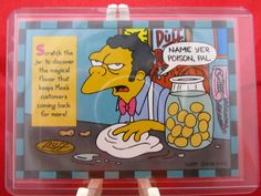 the simpsons character is eating some food