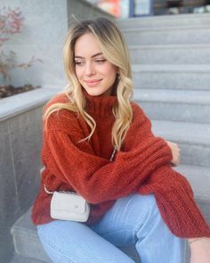 Embrace cozy elegance with our luxurious hand knit burnt orange sweater! 🍁Terracotta Turtleneck Sweater: Wrap yourself in warmth and style with this exquisite turtleneck mohair sweater, expertly handcrafted to elevate your autumn wardrobe.  🧡Mohair Sweaters for Women: Each stitch is meticulously crafted with love and care, ensuring durability and longevity that withstand the test of time. ✨Indulge in the luxurious comfort and timeless elegance of our burnt orange pullover - because feeling coz Orange Chunky Knit Sweater For Fall, Burnt Orange Long Sleeve Winter Sweater, Orange Textured Knit Sweater For Winter, Orange Chunky Knit Sweater For Winter, Orange Sweater Outfit, Orange Turtleneck, Mohair Sweaters, Rust Sweater, Orange Pullover