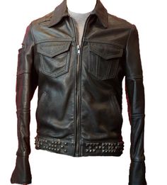 Junker Designs Leather Rivet Jacket Leather Rivets, Living In La, Rivets, Black Leather, Leather Jacket, Boutique, Leather, Clothes, Black