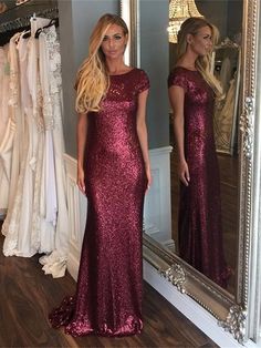 Elegant Evening Formal Dresses,Burgundy Mermaid Party Dress for Weddings on Storenvy Maid Of Honor Dress Burgundy, Cheap Prom Dresses Uk, Maid Of Honor Dress, Sequin Bridesmaid, Sequin Bridesmaid Dresses, Cheap Bridesmaid, Looks Party, Cheap Bridesmaid Dresses, Backless Prom Dresses