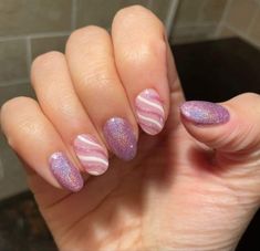 Girly Holiday Nails, Sugar Plum Fairy Christmas Nails, Birthday Holiday Nails, Winter Christmas Nails Pink, Sugarplum Fairy Nails, Sugar Plum Nails, Sugarplum Nails, Christmas Swirl Nails, Sugar Plum Fairy Nails