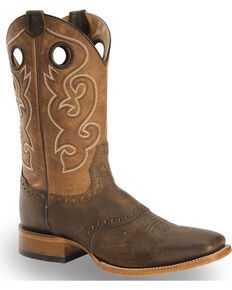 Cody James Mens Brown Saddle Vamp Western Boots - Square Toe, Brown Cow Boy Boots, Shyanne Boots, Western Embroidery, Boot Barn, Roper Boots, Ariat Boots, Boots Square Toe, Mens Cowboy, Mens Cowboy Boots