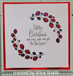 a handmade christmas card with the words merry christmas and every good wishes for the new year