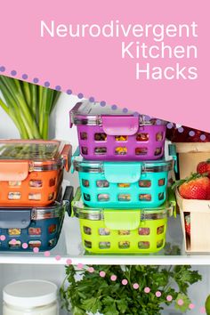 Are you ready to make cooking, baking, and food prep easier? Neurospicy Nonsense has you covered! I put together this list of ADHD kitchen hacks and Autism kitchen hacks to help you waste less food, get a few more nutrients in, and make your kitchen more accessible. Come find out how you can make your life easier! Neurodivergent House Hacks, Neurodivergent Kitchen, Neurodivergent Life Hacks, Neurodivergent Hacks, Meal Prep Organization, Meal Prep Hacks, Kitchen Hacks Food, Kitchen Life Hacks, Medication Organization