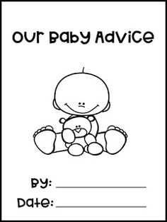 a baby advice card with the words,'our baby advice'in black and white