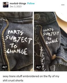 Trans Goth Aesthetic, Diy Battle Jacket, Trans Punk Aesthetic, Patch Pants Diy, Ftm Outfit Ideas, Trans Crafts, Queercore Punk, Punk Pins Diy, Trans Patch