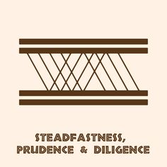 the logo for steadfastness, prudence and dilgence is shown