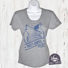 This Party Animal Wolf T-Shirt is available in 9 unique clothing styles and colors in all sizes, including men, women, and children tees, tank tops, sweatshirts, and hoodies. Each shirt graphic is professionally printed on super soft ring-spin tees with a vintage look and soft hand feel. Enter the Year you would like in the Checkout Notes. [ SIZING MEASUREMENTS ] SEE SIZE CHART Men's & Kids Tee sizes run true to size. Whatever size you normally wear should fit fine. This includes Tanks. Wome Pre-shrunk Short Sleeve T-shirt For Parties, Band Merch T-shirt With Graphic Print For Birthday, Graphic Tee With Screen Print For Birthday, Band Merch Graphic Print T-shirt For Birthday, Graphic Tee For Party, Fun Screen Print T-shirt For Birthdays, Fun Birthday T-shirt With Screen Print, Novelty Graphic Print T-shirt For Birthday, Novelty Birthday T-shirt With Crew Neck