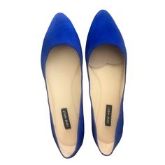 Nwot Never Worn Beautiful Nine West Royal Blue Suede Flats Size 7.5 Blue Casual Flats With Low Heel, Blue Medium Width Closed Toe Flats, Blue Suede Shoes, Suede Flats, Blue Suede, Suede Shoes, Nine West, Flat Shoes Women, Loafer Flats