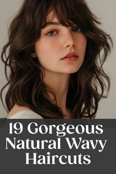 Out There Hairstyles, Medium Flippy Hairstyles, Long Wavy Shag Haircut Side Part, Long Bangs With Wavy Hair, Medium Length Hair For Thick Wavy Hair, Haircut For Women Wavy Hair, Haircuts To Enhance Waves, Wavy Haircut Inspiration, Cute Hair Cuts For Girls Wavy