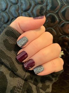 Mauve Nails, Simple Fall Nails, Fall Gel Nails, Nail Polish Art, Cute Gel Nails, Street Nails, Dipped Nails, Holographic Nails, Xmas Nails