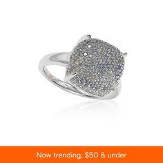 in stock Blue Pave Setting Ring For Gift, Blue Ring With Pave Setting For Gift, Blue Rings With Pave Setting For Gift, Elegant Sapphire Rings With Sparkling Stones, Elegant Blue Diamond Ring With Pave Setting, Luxury Blue Dome Ring As Gift, Elegant Blue Dome Ring For Anniversary, Levian Rings, Branded Gifts