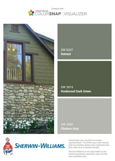 the color scheme for sherwinn's green is shown in this brochure