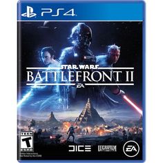 the cover for star wars battlefront ii, with two characters in front of them