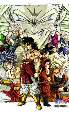 an image of the dragon ball characters