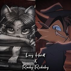 an image of two cartoon characters one is catwoman and the other is lady hart